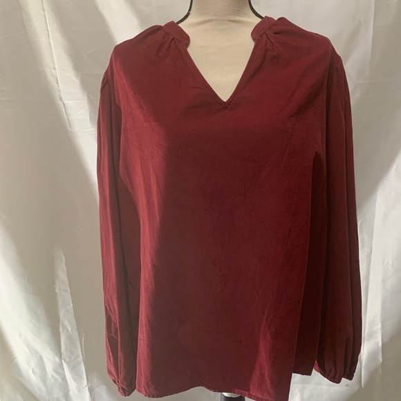 3/$28❤️Time& Tru corduroy 100% cotton, long sleeve top size XL(16-18) - Picture 4 of 7
